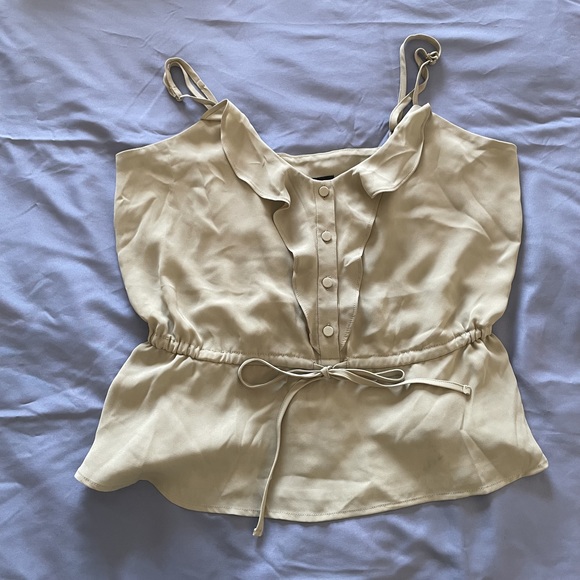 Sage Green Peplum-style Camisole - Women's S - Picture 1 of 3